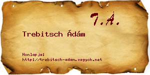 Trebitsch Ádám névjegykártya